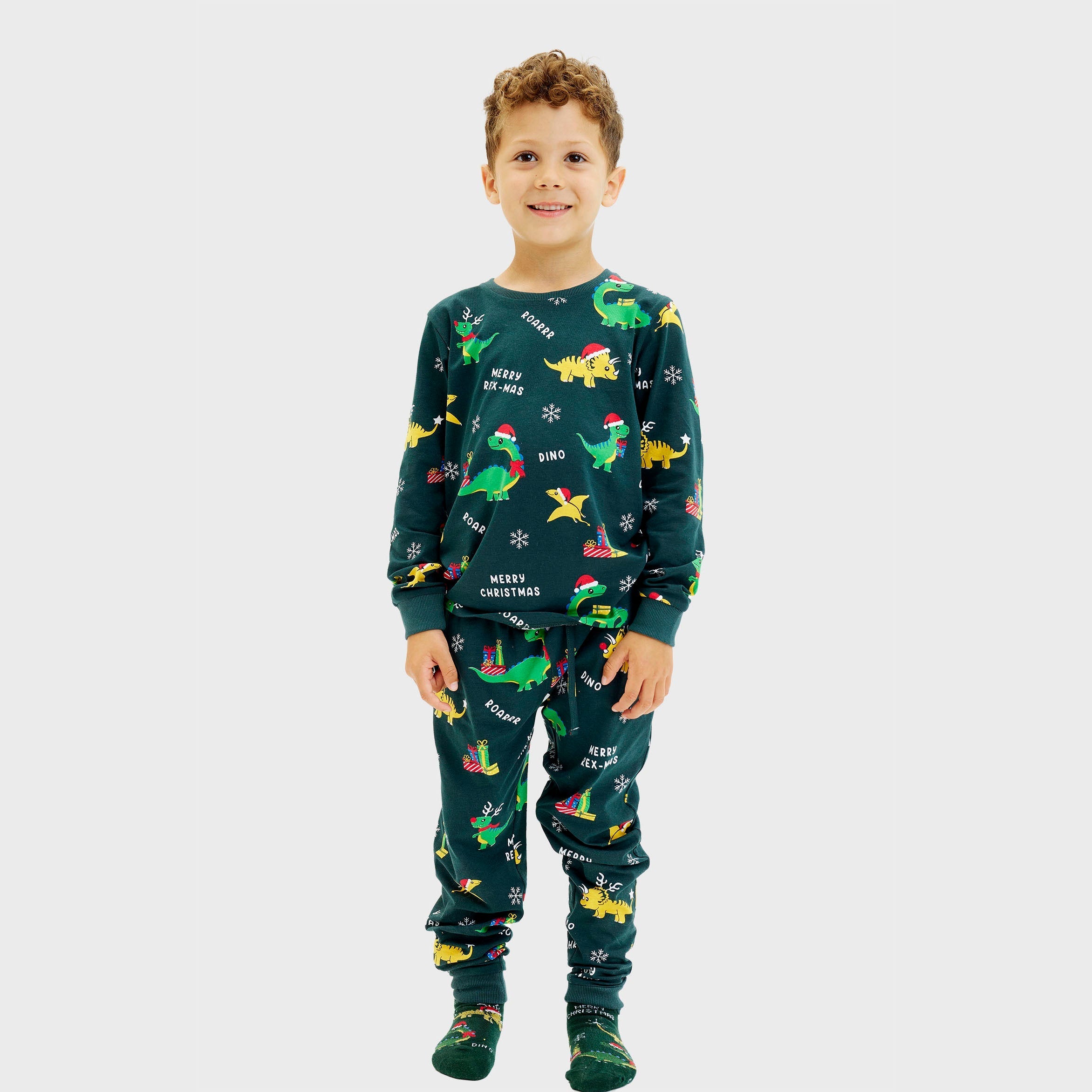 Dino Kerst pyjama - Kinderen.